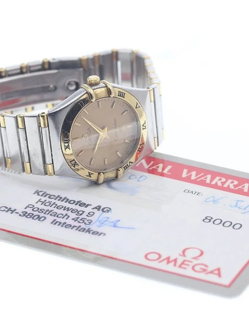 OMEGA Constellation 1372.10 harf bar gold Dial Quartz Ladies Watch_938352